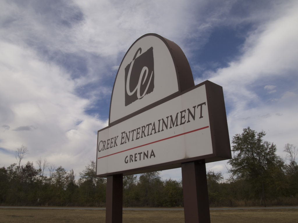 Image of Sign for Creek Entertainment Center in Gretna Florida